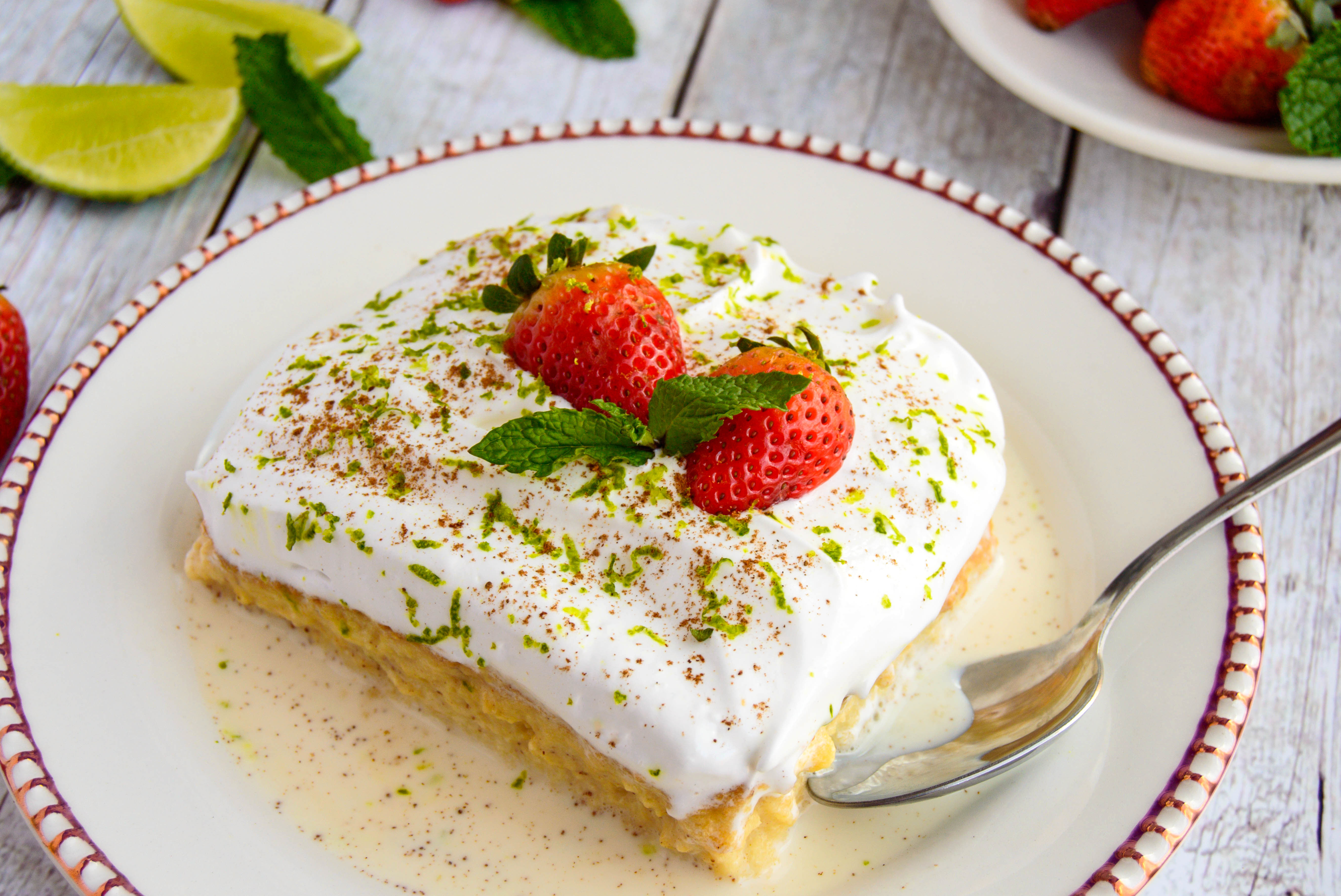 Tres Leches Cake with Strawberries