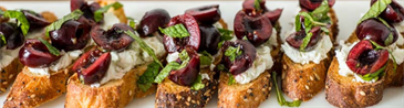 Cherry Goat Cheese Bruschetta