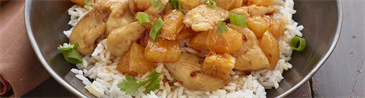 Ginger Orange Chicken with Rice from Fruits From Chile®