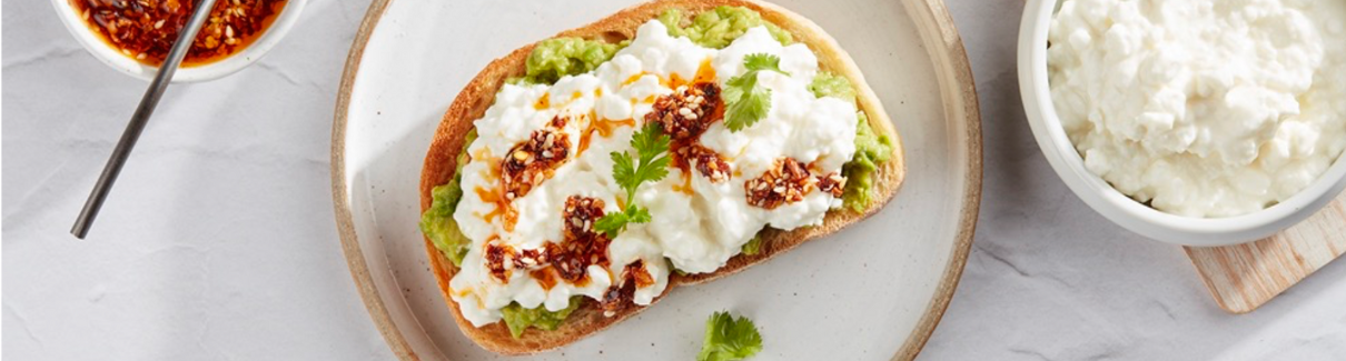 Avocado and Chili Crisp Toast with Breakstone's Cottage Cheese - CTown Supermarkets