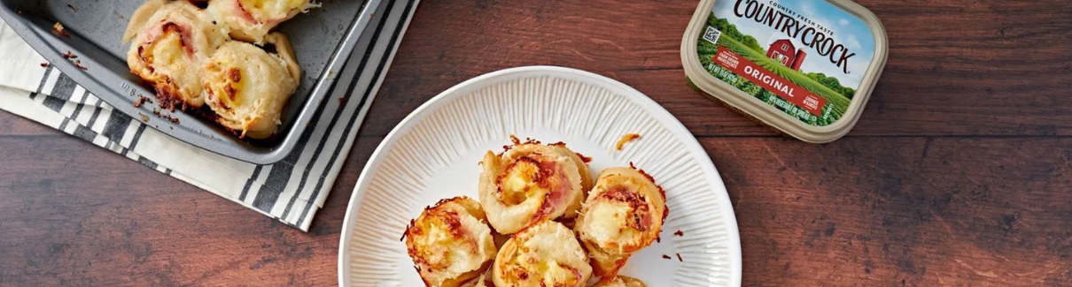 Ham Egg and Cheese Breakfast Pinwheels with Country Crock - CTown Supermarkets